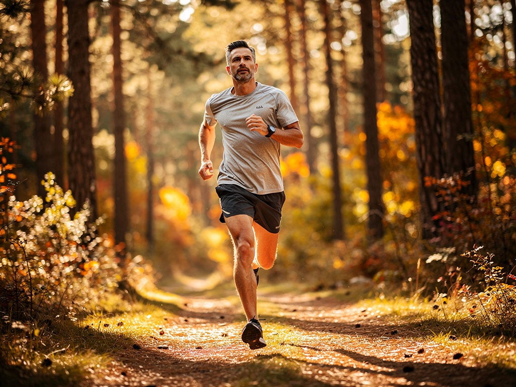 Aktívny muž vo veku 35 rokov pri outdoorovej aktivite
