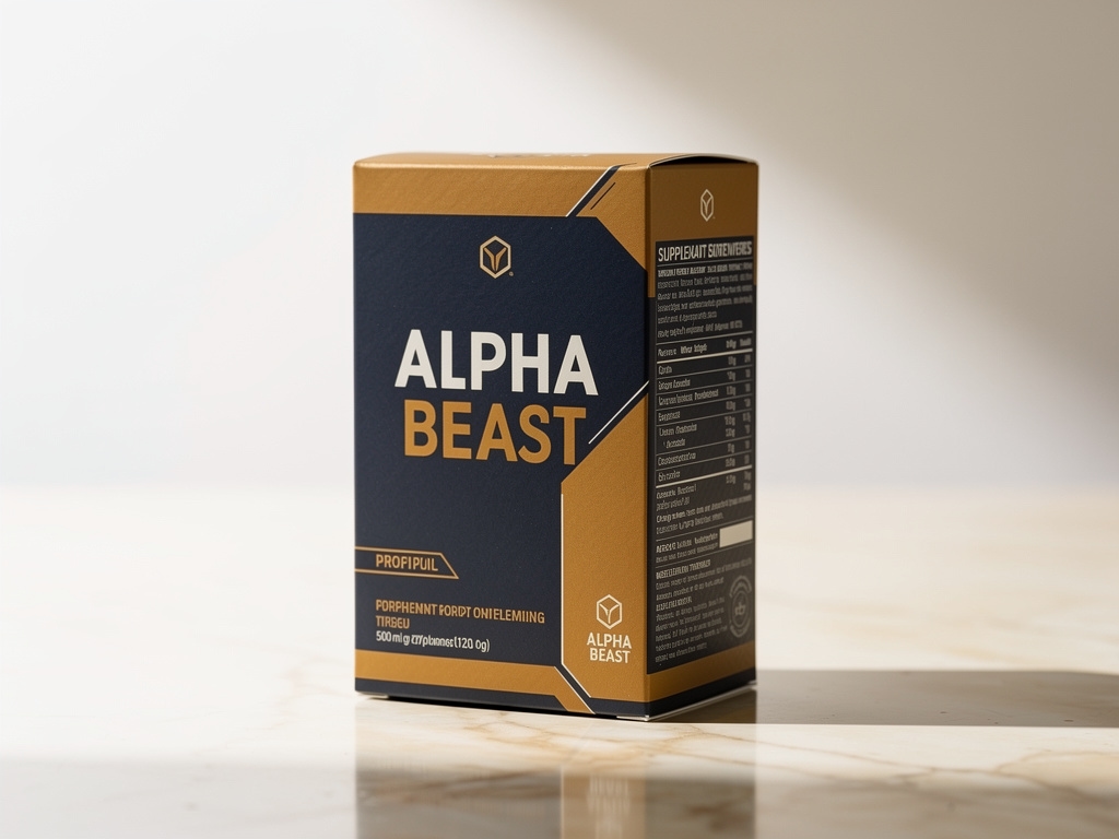 Alpha Beast doplnok výživy - kartónové balenie na svetlom pozadí